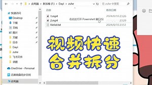 自存——使用ffmpeg，快速拆分合并长视频
