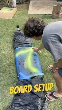 Setting up and trying this brand new board! 🌊 #surfing #maui