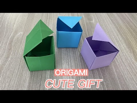 How to Fold the Easiest Origami Gift Box -Origami Steps With Me !