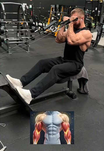 Wer genau hinsieht, merkt: Ich nutze bei dieser Kabelzug-Variante auf der flachen Bank einen minimalen Impuls. Das ist kein falsches Training, sondern strategisches „Controlled Cheating“. Der biomechanische Hintergrund für dein Training: 1️⃣ Überwindung des Totpunkts: Der minimale Schwung hilft nur über den schwächsten Punkt der Bewegung (die Aufwärtsphase), wenn der Hebelarm am ungünstigsten ist. 2️⃣ Überlastung der Exzentrik: Dadurch kann ein höheres Arbeitsgewicht gewählt werden, um die ansch