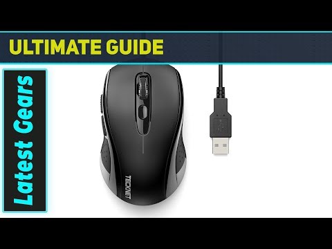 TECKNET Wired Mouse Best 6-Button Ergonomic USB Mouse with Adjustable DPI