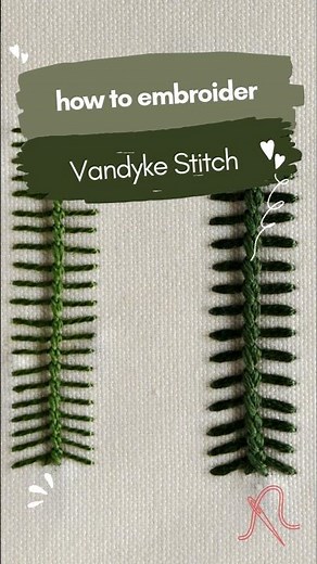 How to Embroider the Vandyke Stitch – Easy #handembroidery Tutorial
