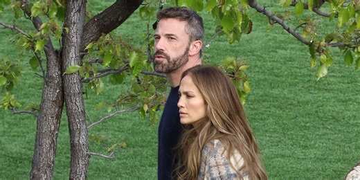 Jennifer Lopez Is Cozy but Chic in a Tan Flannel Top and White Pants While House Hunting With Ben Affleck