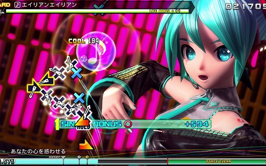 《初音未来歌姬计划Future Tone DX》Alien Alien HARD Perfect 102.88%