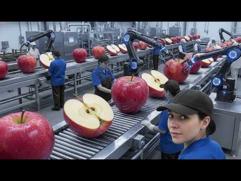 Inside a Modern Apple Factory: From Orchard Harvest to Fresh Apple Juice (Full Process)