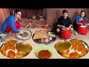 Darjeeling village couple and their Own Cooking Style : Nutrela Recipe, Dal & Achar with Rice