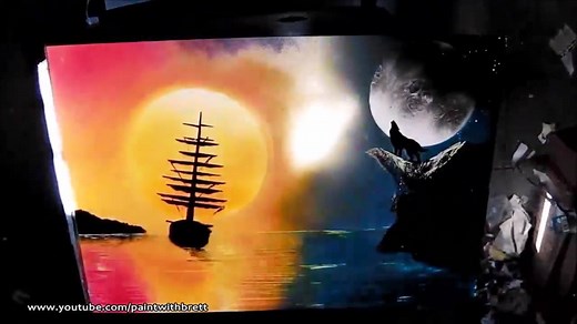 595K views · 22K reactions | Spray painting is a pretty cool technique and the result is awesome! Art by Paint With Brett | Drawing the Soul | Facebook