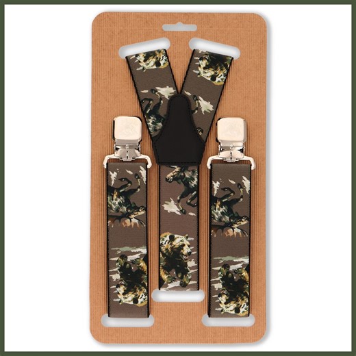 Brown Hunting Suspenders, Bear Moose Pattern, Gift for Dad - Etsy Canada