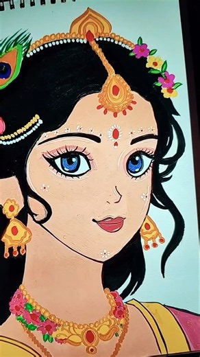 Beautiful Radha Rani Pencil Drawing🙏 | Easy Radha Krishna Art | ✨🖌️Step by Step