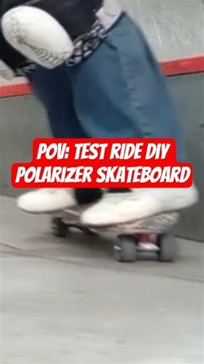 POV: Test Ride DIY Polarizer Skateboard Buatan Sendiri #skatebaording #polarizer #tinymissile