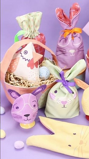 Nähe für Ostern: 12 Projekte auf 1 m Stoff #HoppyEasterPanel #diyeule #nähen #sew #ostern #easter