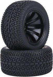 Dilwe rc Reifen 1:12 onroad Reifen, aus superweichem Biogummi & Kunststoff für starken horizontalen und vertikalen Grip, Naben Rad für 1:12 RC Auto On-Road Rennwagen