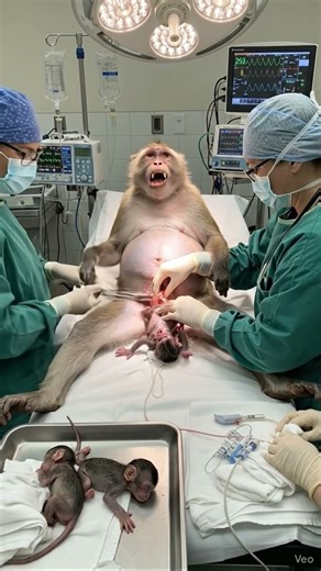 She lost all newborn babies when owner left her - #monkey