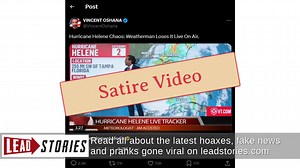 Fact Check: 'Weatherman Loses It Live On Air' Video Is NOT Authentic -- 'Jim Acosted' Is Comedian | Lead Stories