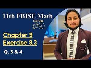 11th Class Math || Ch 9 Fundamental of Trigonometry || Exercise 9.3 Question no 3 & 4