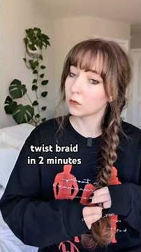 easy twist braid tutorial in 2 minutes