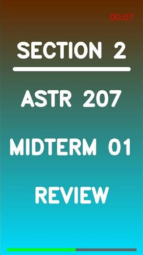 ASTR 207 Midterm 01 Review Latest 2026 🚀🌌📘