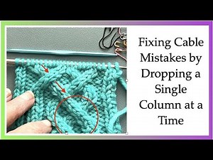 Fixing Cable Mistakes by Dropping One Column at a Time. Correcting a Mis-Crossed Cable by Dropping