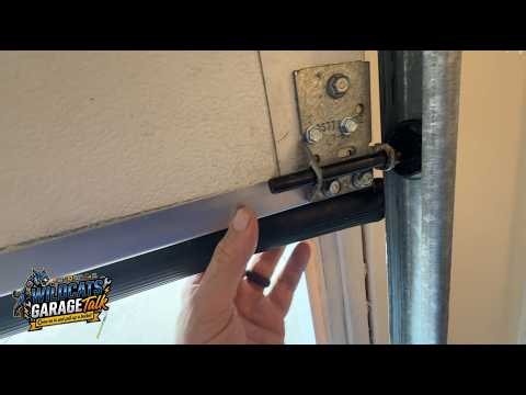 Door seal replacement of "Overhead Door" brand garage door with new rubber P-Bulb #garagedoorrepair