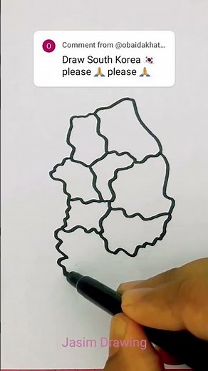 Draw South Korea Map Simple Way