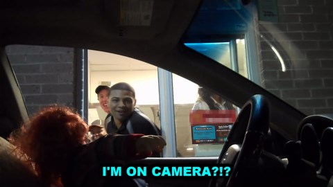 Drive Thru Chucky Doll Driver entertains workers with creepy doll trick