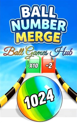 BALL NUMBER MERGE 🔢⚪🔥 | Smooth & Satisfying Merge Short 😱✨ #shorts