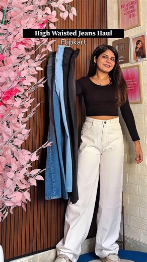 High Waisted Oversized Baggy Jeans From Flipkart #widelegjeans #highwaistjeans #baggyjeans #jeans