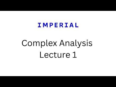 Complex Analysis Lecture 1 : Complex numbers, Functions and Differentiability