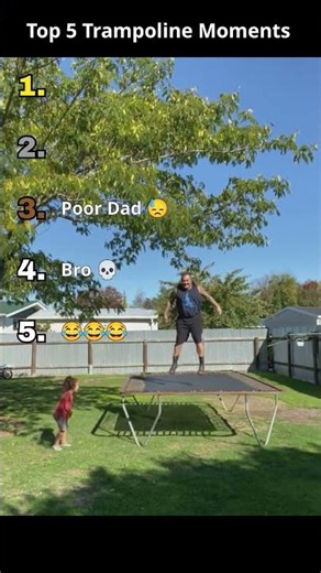Top 5 Trampoline Moments That Went Wrong 💀! #prank #memes #fails