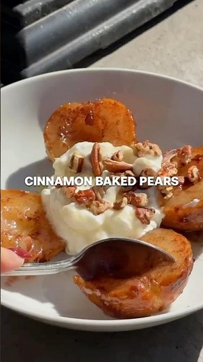 Cinnamon baked pears 🍐✨ The summer dessert you didn’t know you needed! #betterme