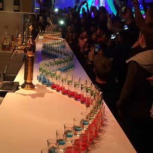 This bartender puts on an insane show with rainbow domino shots 😱 (via @In The Know: Foodie) | Yahoo Lifestyle Australia