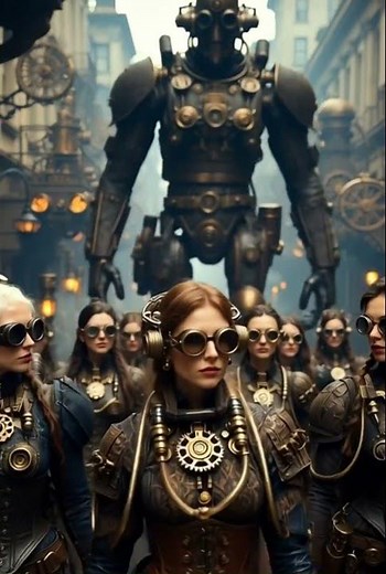 Steampunk girls parade