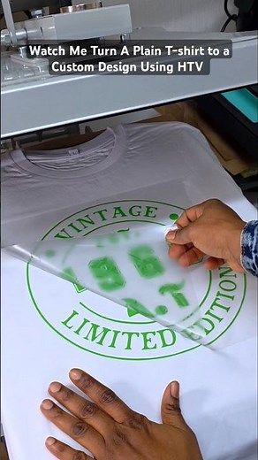 How to Design a T-Shirt Using HTV (Heat Transfer Vinyl) – Step-by-Step! #cricutvinyl #tshirtbusiness