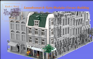 LEGO MOC-81685 LEGO® Modular Building MOC Laundromat and Gym (Modular Buildings 2021)