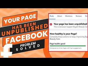 Your page has been unpublished Facebook problem solved