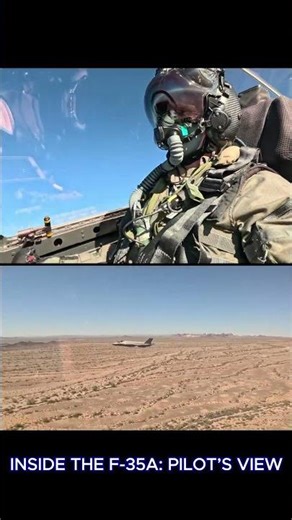F-35A Cockpit POV – What the Pilot Really Sees in Flight #airpower #fighterjet #army