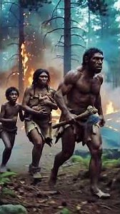 Trapped Between Fire and Predators | Prehistoric Family Survival #history