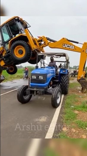 Jcb tractor washing and stunt video| #jcb @arshueditor