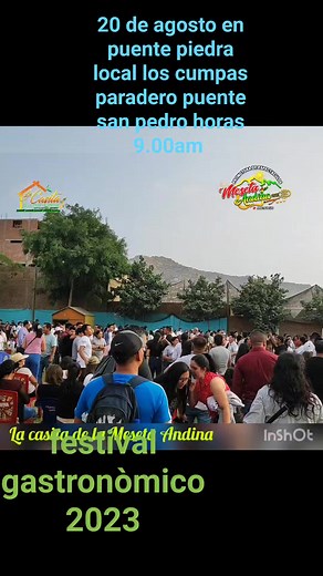8.2K views · 127 reactions | festival gastronómico 2023 domingo 20 de agosto local los cumpas puente piedra paradero san pedro horas 9.00am info 986260020 | Restaurante Turistico la Casita de la Meseta Andina | Facebook
