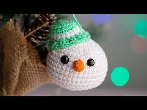 CROCHET: Snowman Ornament Christmas Tutorial - Easy Amigurumi Ornament