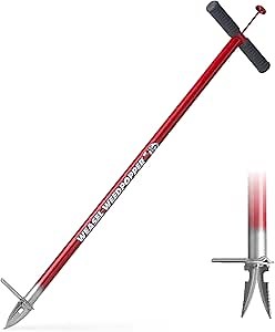 Garden Weasel WeedPopper Step & Twist - Long Handle | Easy Weeding and Puller Stand Up Tool | Dandelion and Crabgrass Remover, Heavy Duty Lawn Care | 95204