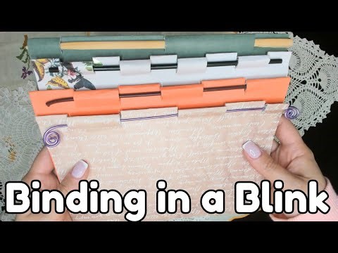 Easy No Sewing BOOK BINDING signatures TUTORIAL💡No Glue, No Staples Binding for Junk Journal #268