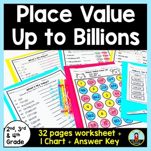 Place Value Up to Billions Worksheet