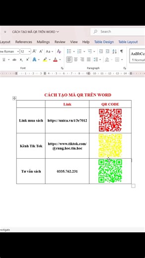 36K views · 281 reactions | Cách tạo mã QR Code ngay trên Word #tinhocvanphong #word #exceltips #Excel #sachtinhocvanphong | Kỹ Năng Tin Học Văn Phòng | Facebook