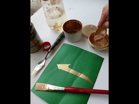 How to use golden dust powder for painting || Calligraphy with goldendust powder