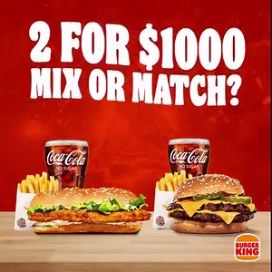 Now THIS is a Real Deal! Order in now with @hellofoodja #BKJamaica #BurgerKing #2for1000 | Burger King Jamaica