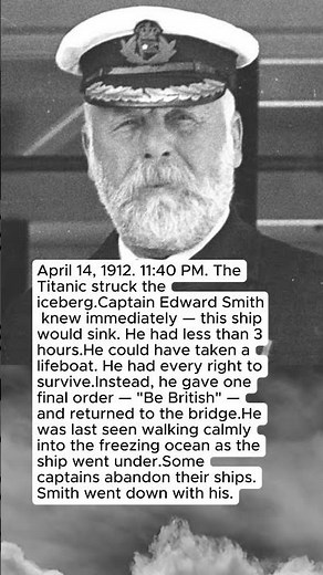What the Titanic's Captain Did When He Knew the Ship Was Sinking — He Never Left His Post #ww2