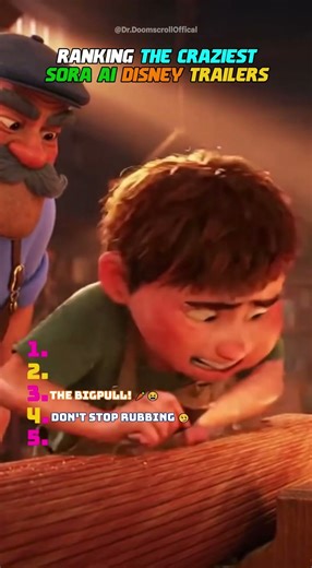 Ranking SORA AI Disney Trailers