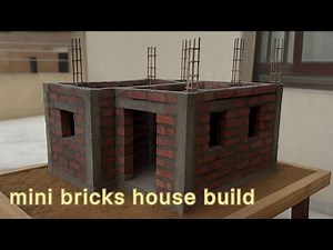 How to Build a Mini Brick Wall | Real Cement Tiny Brick Construction