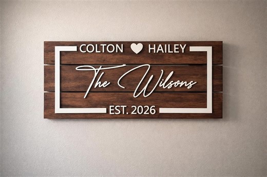 Personalized Rustic Wedding Sign | Custom Wood Welcome Sign | Last Name Established Sign | Farmhouse Wedding Decor Keepsake - Etsy